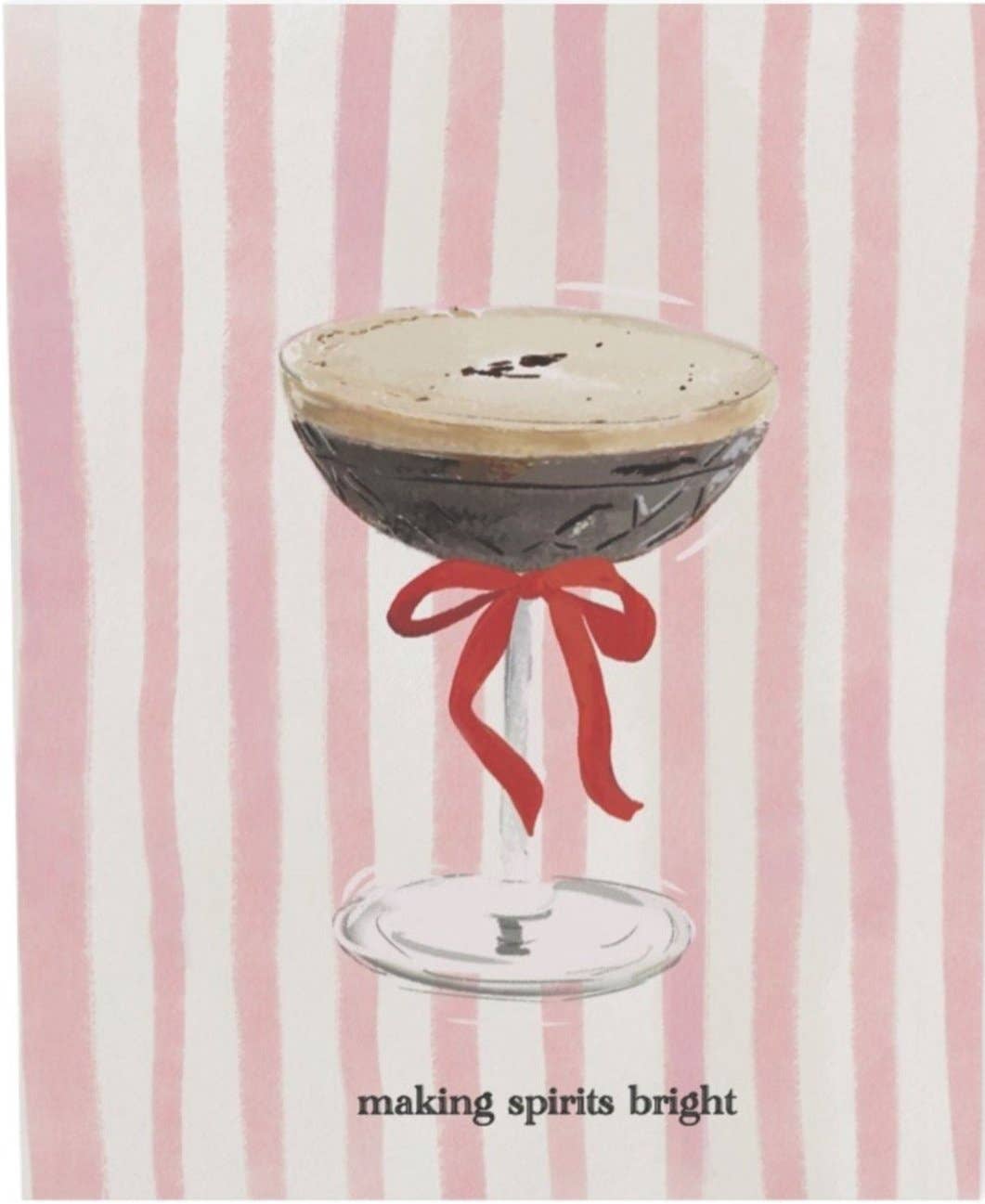ESPRESSO MARTINI HOLIDAY -MAKING SPIRITS BRIGHT-Note Card 