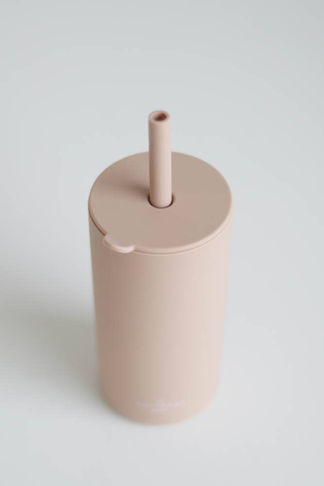 Kid Silicone Straw Cups: Sand