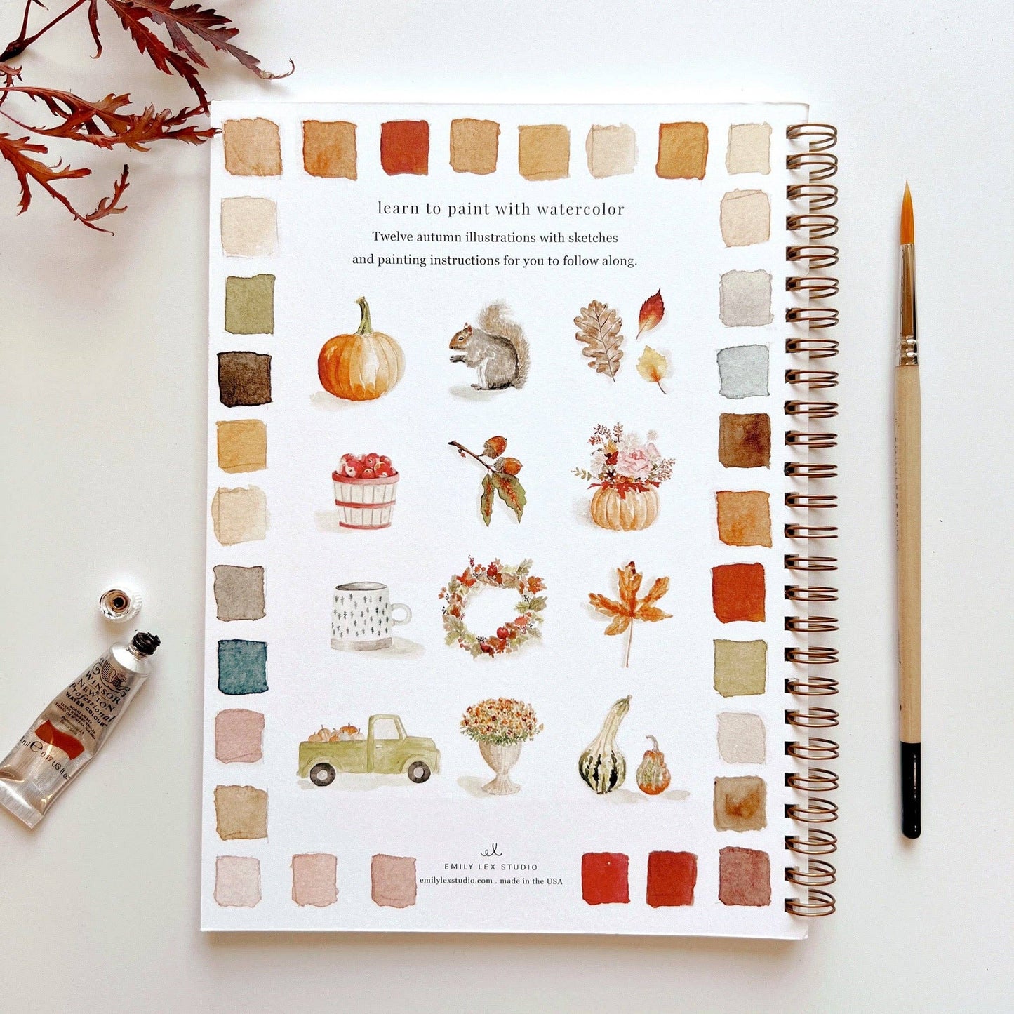 Autumn Fall Watercolor Workbook