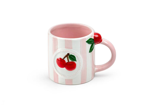 Cherry Pink 14oz Stripe Mug
