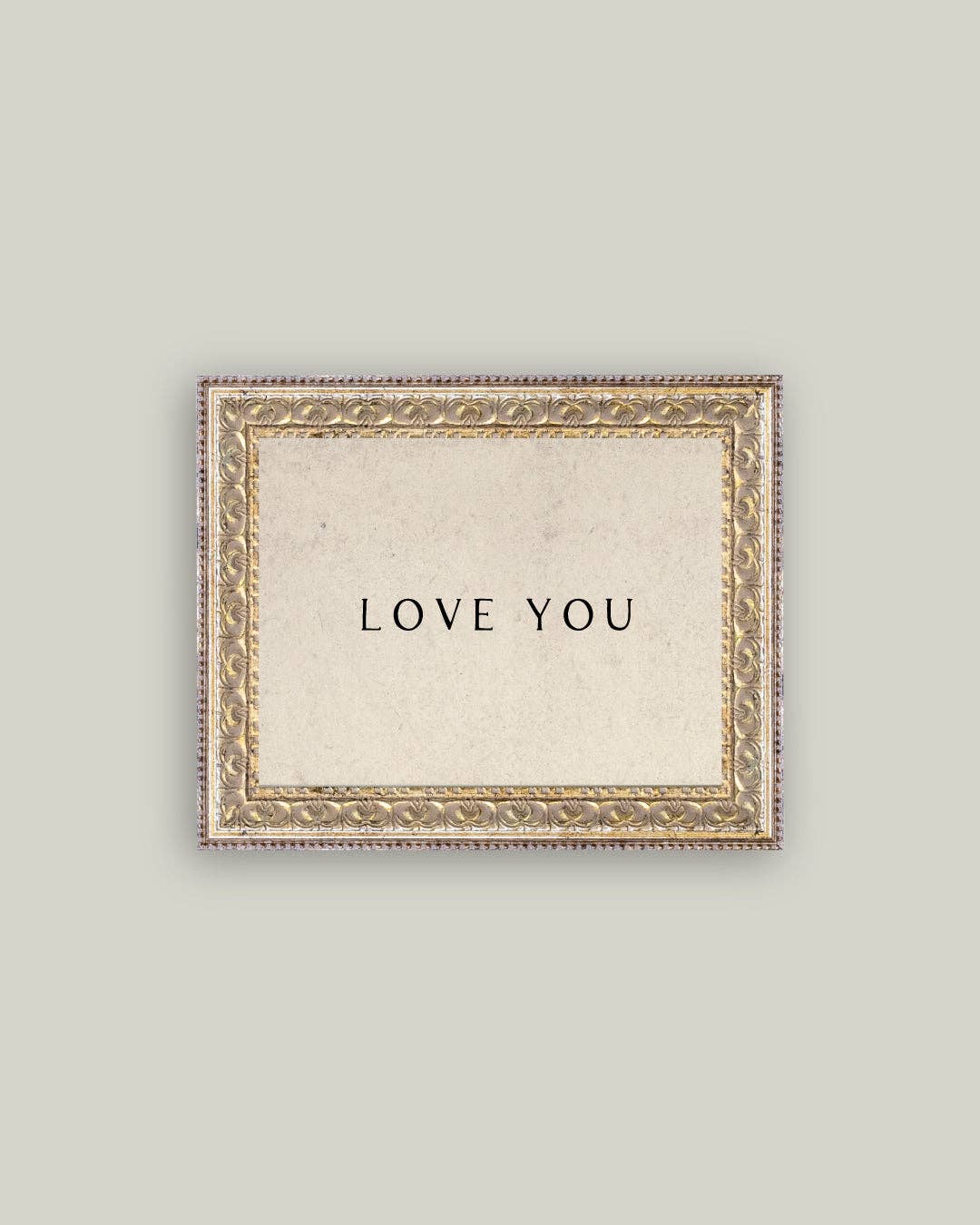 Love You Framed Antique Art: 10x8