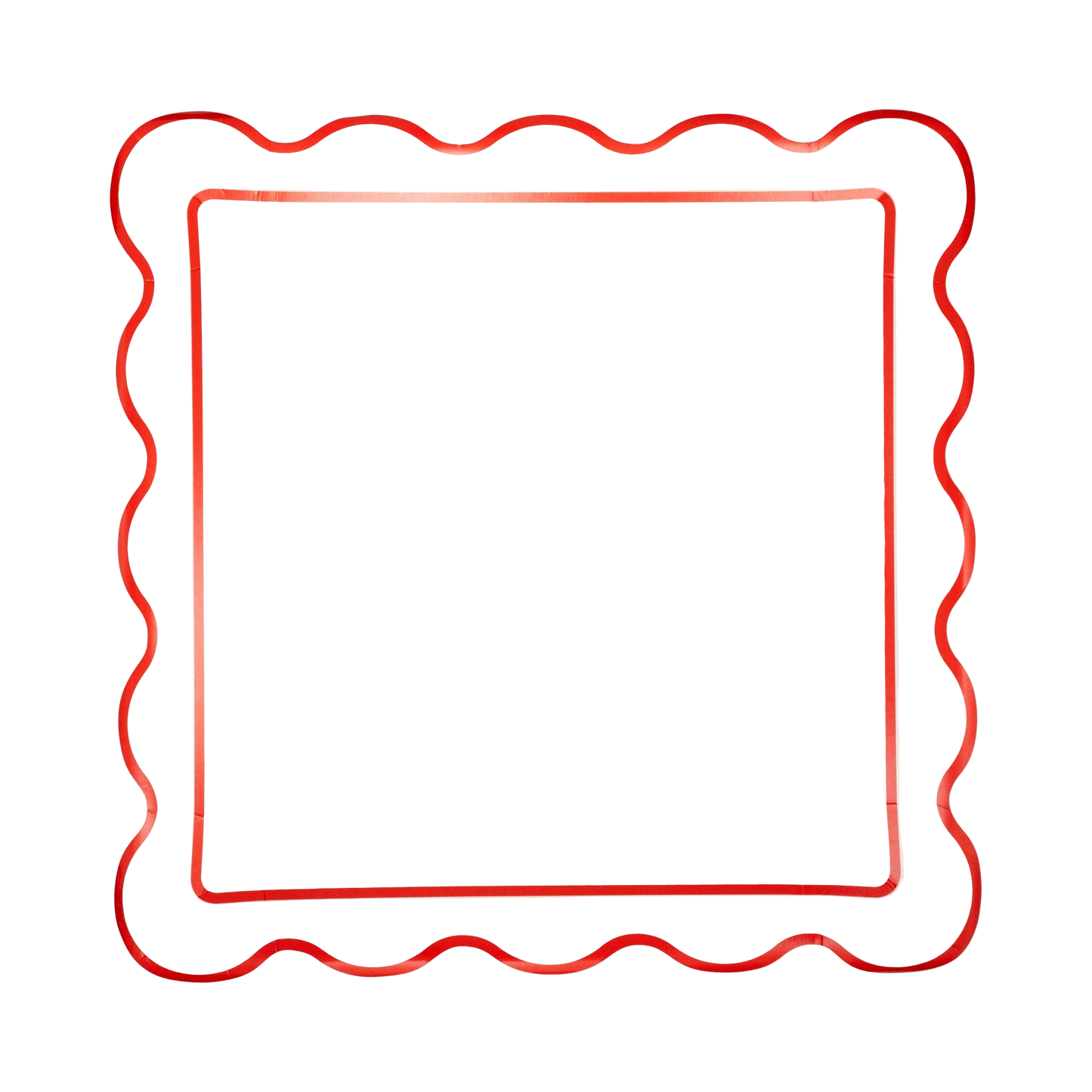 Cream Scalloped Square Plate