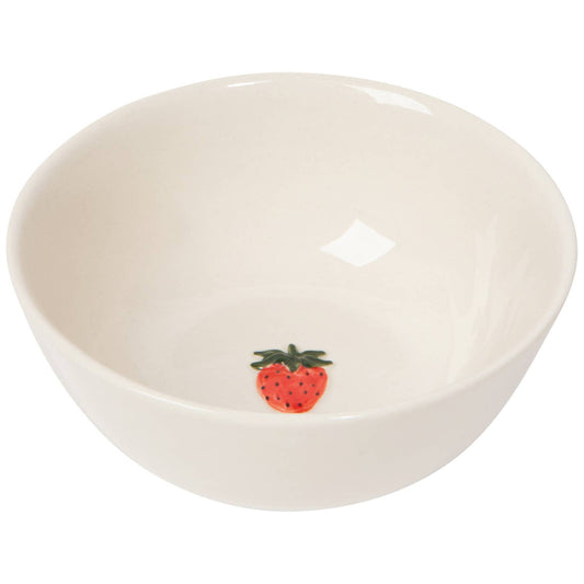 Strawberry Embossed Bowl 4.75 inch: White
