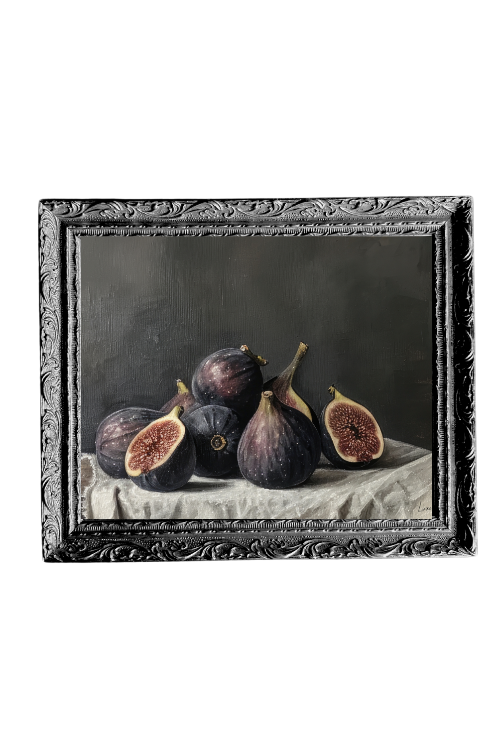 Seasonal Fig | French Black Mould Framed Art: 5 x 7