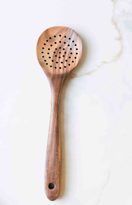Teak Wood Long Handle Spoon: C