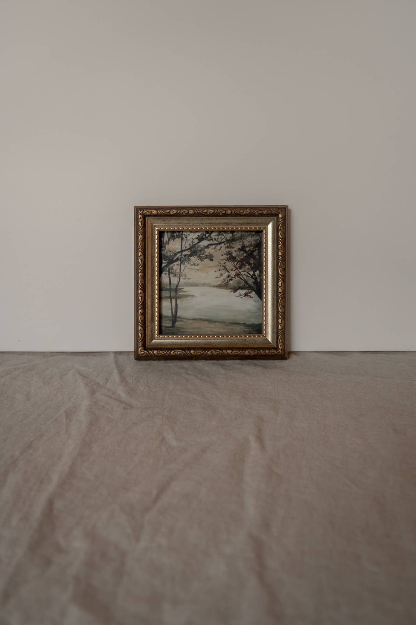 Antique Style Framed Art Print-Landscape-"The Lake House"