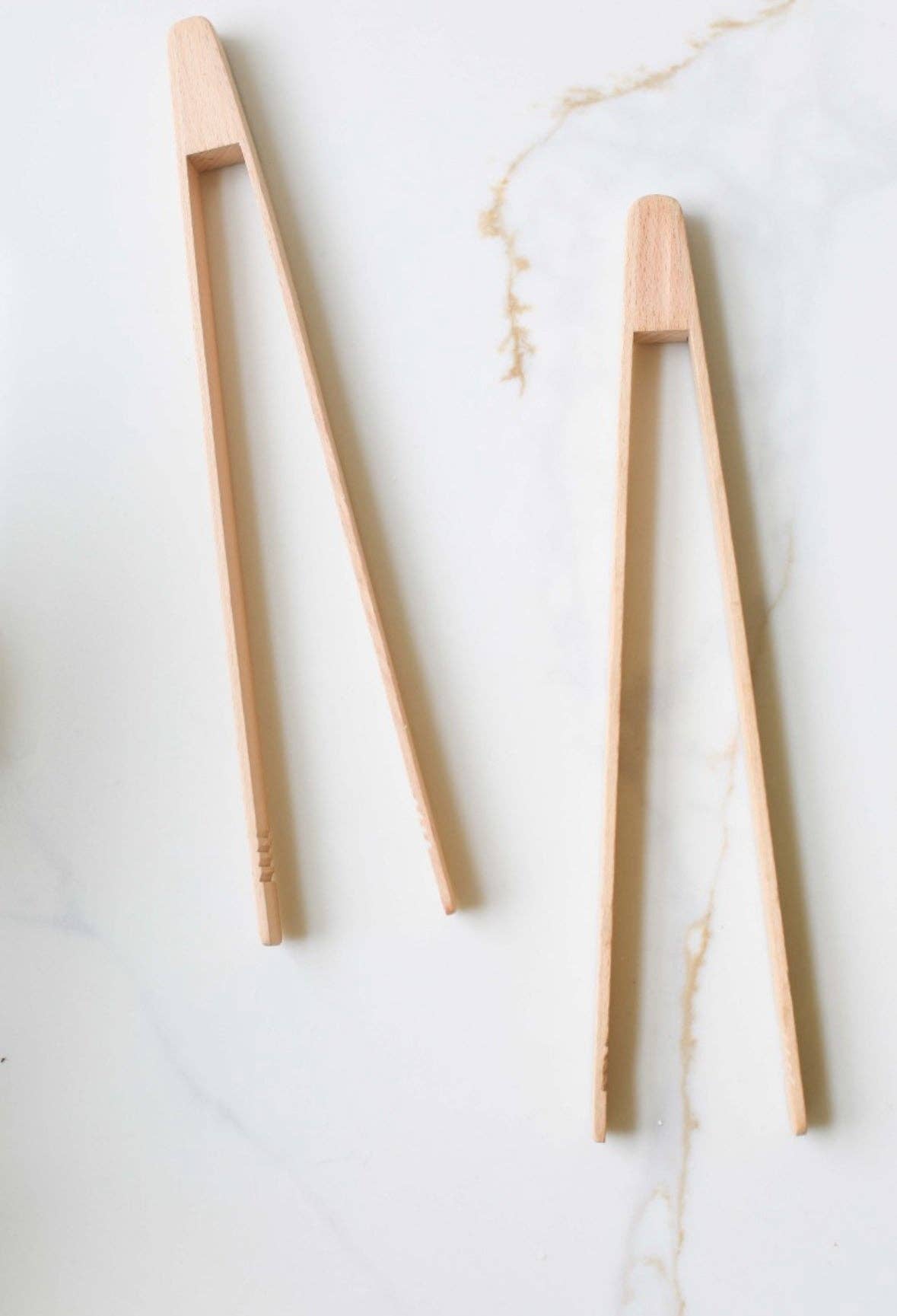 Wooden Serving Tongs
