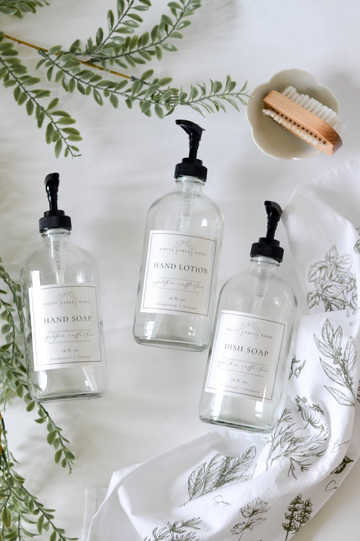 Clear Glass Soap Dispenser: Hand Soap