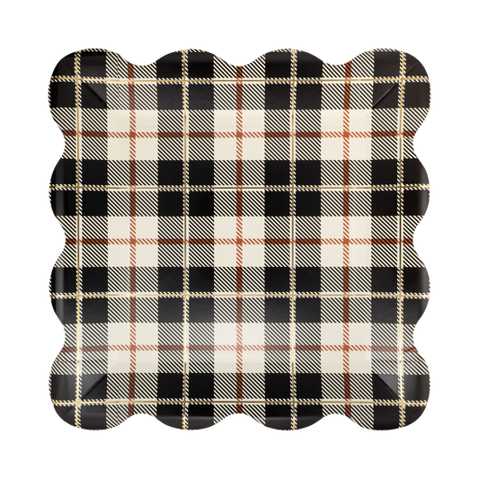 Black Fall Plaid 10" Plate
