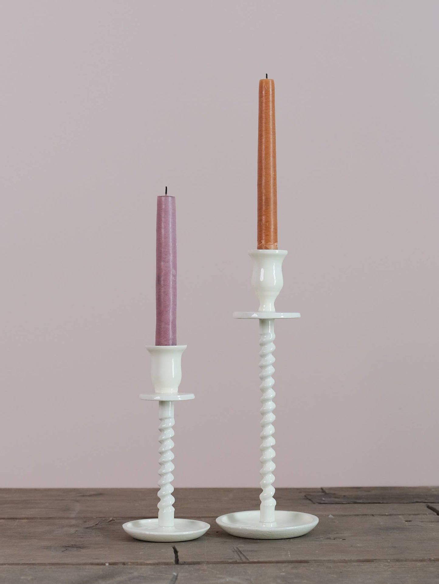 Corkscrew Taper Holder Off-White Small