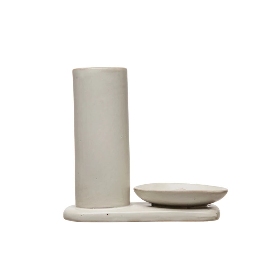Stoneware Incense Dish/Holder, Reactive Glaze