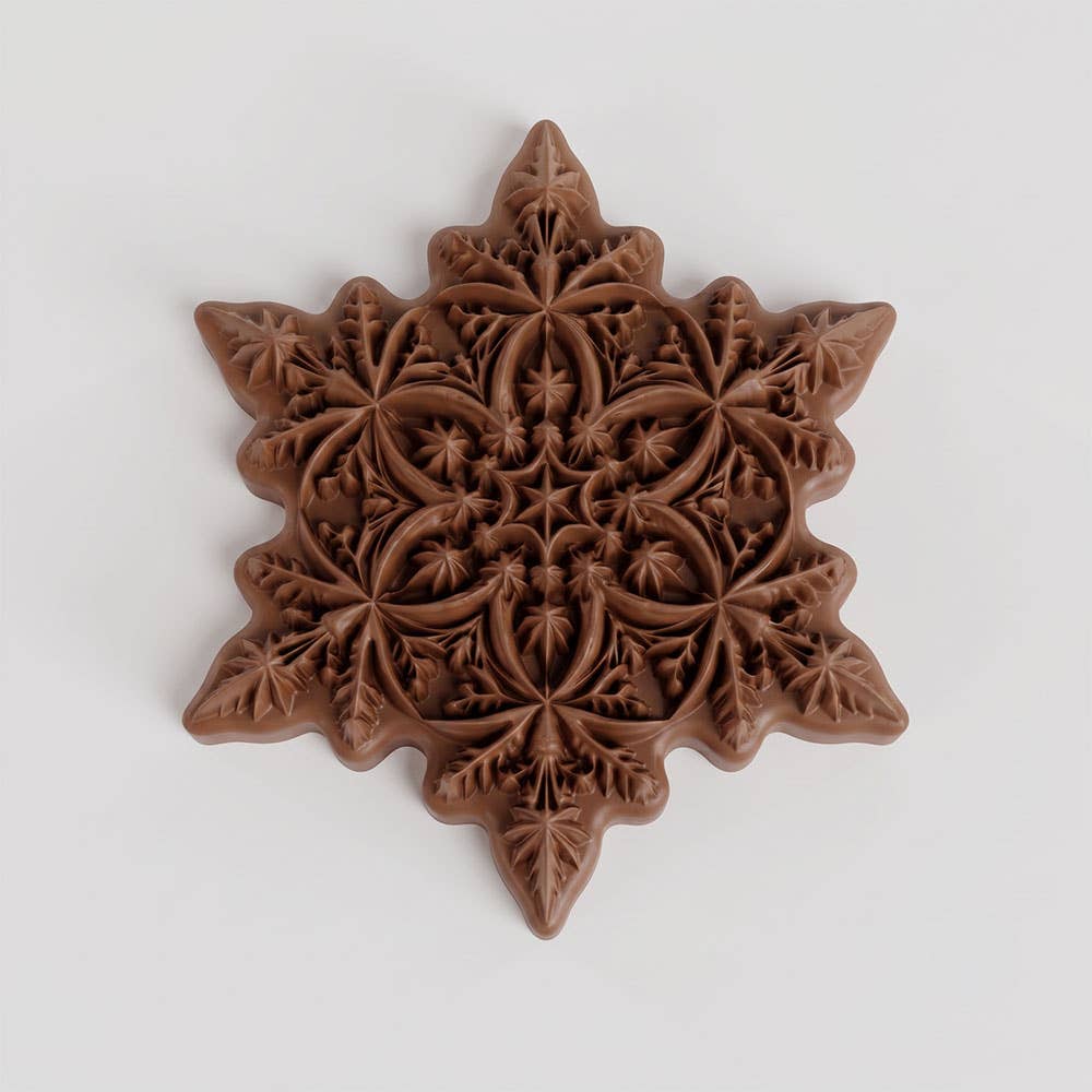 Glistening Snow – Snowflake Chocolate Bite: Dark Chocolate