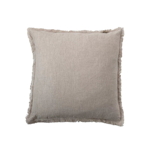 20" Square Stonewashed Linen Pillow