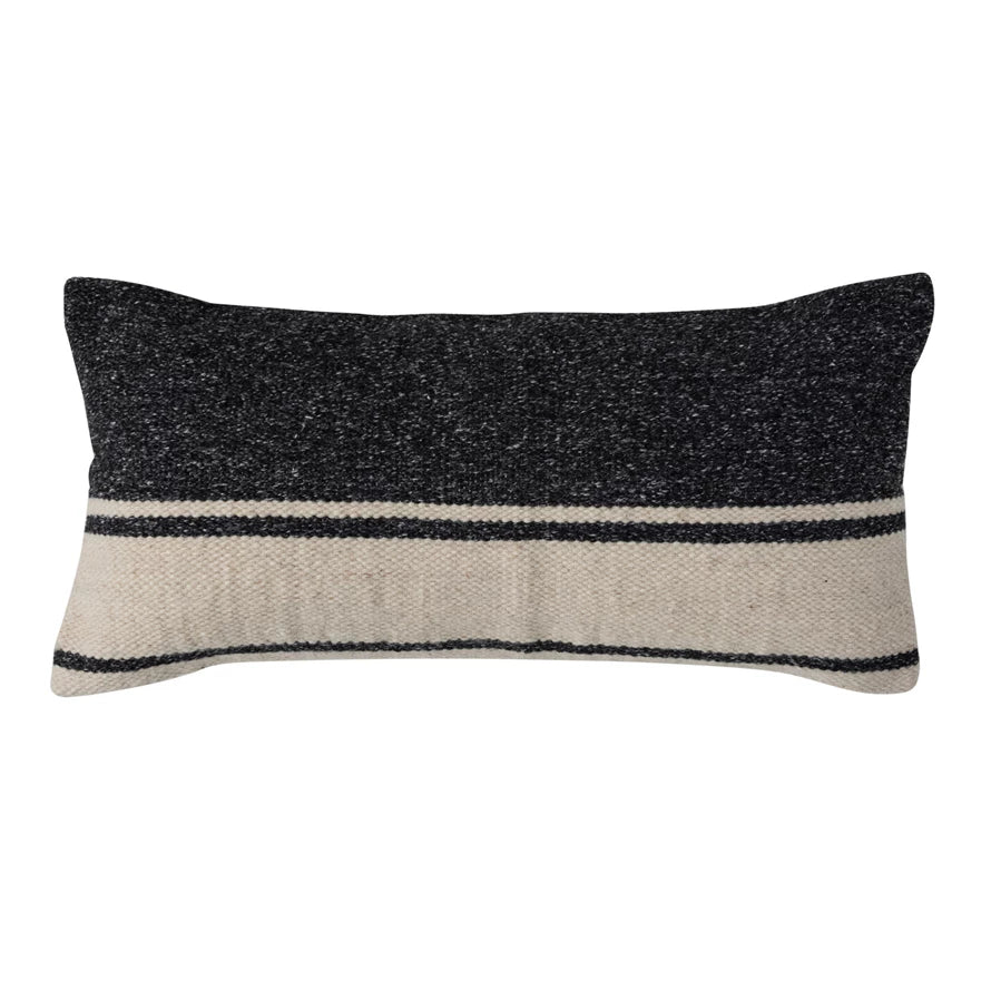 Woven Wool Blend Kilim Lumbar Pillow