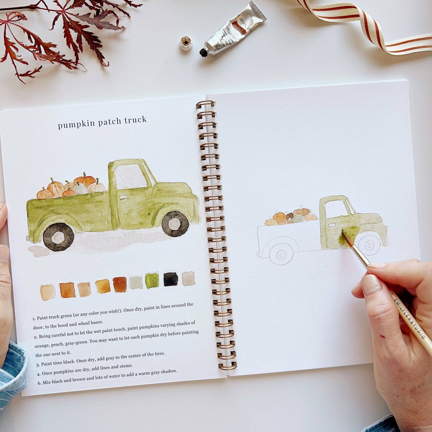 Autumn Fall Watercolor Workbook