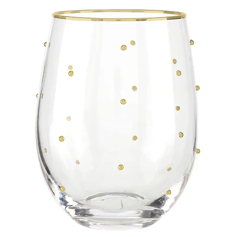 Glass-Dotted Wine Glass
