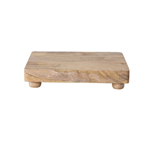 Mango Wood Footed Cheese/Serving Board, Natural