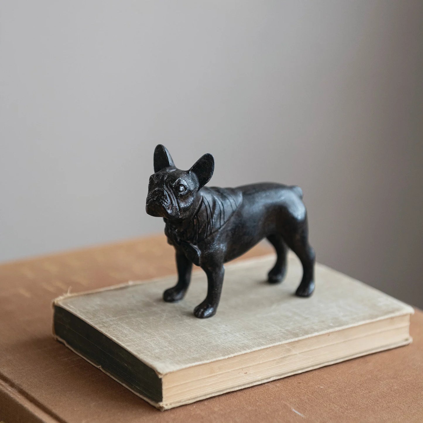 Resin French Bulldog, Black