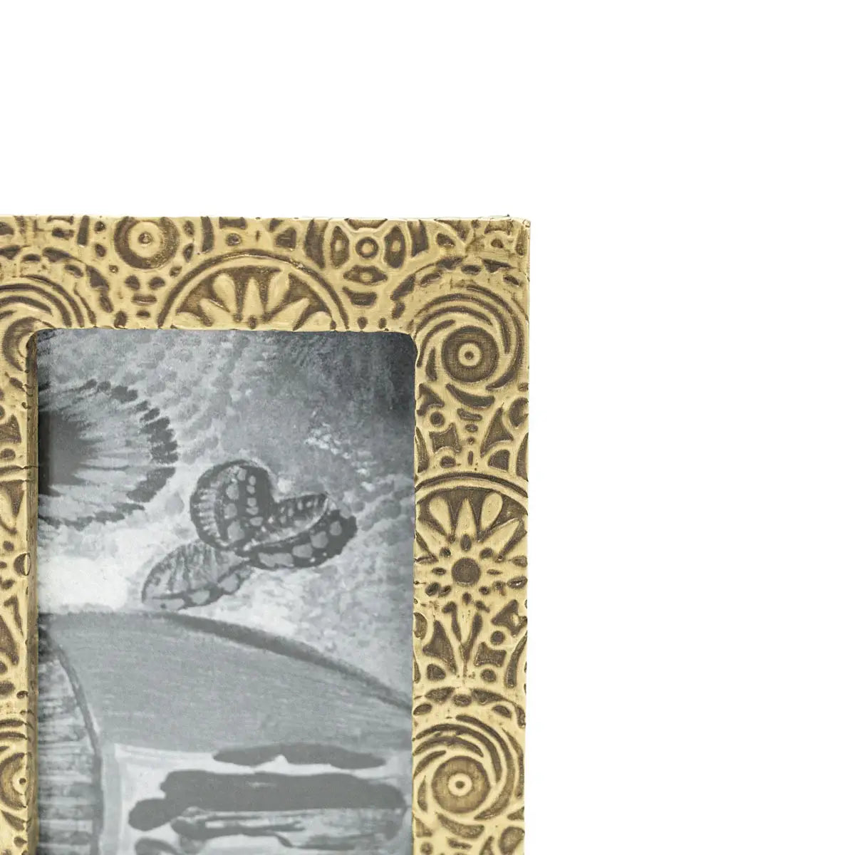2x3 Julian Magnetic Mini Picture Frame Hammered Brass