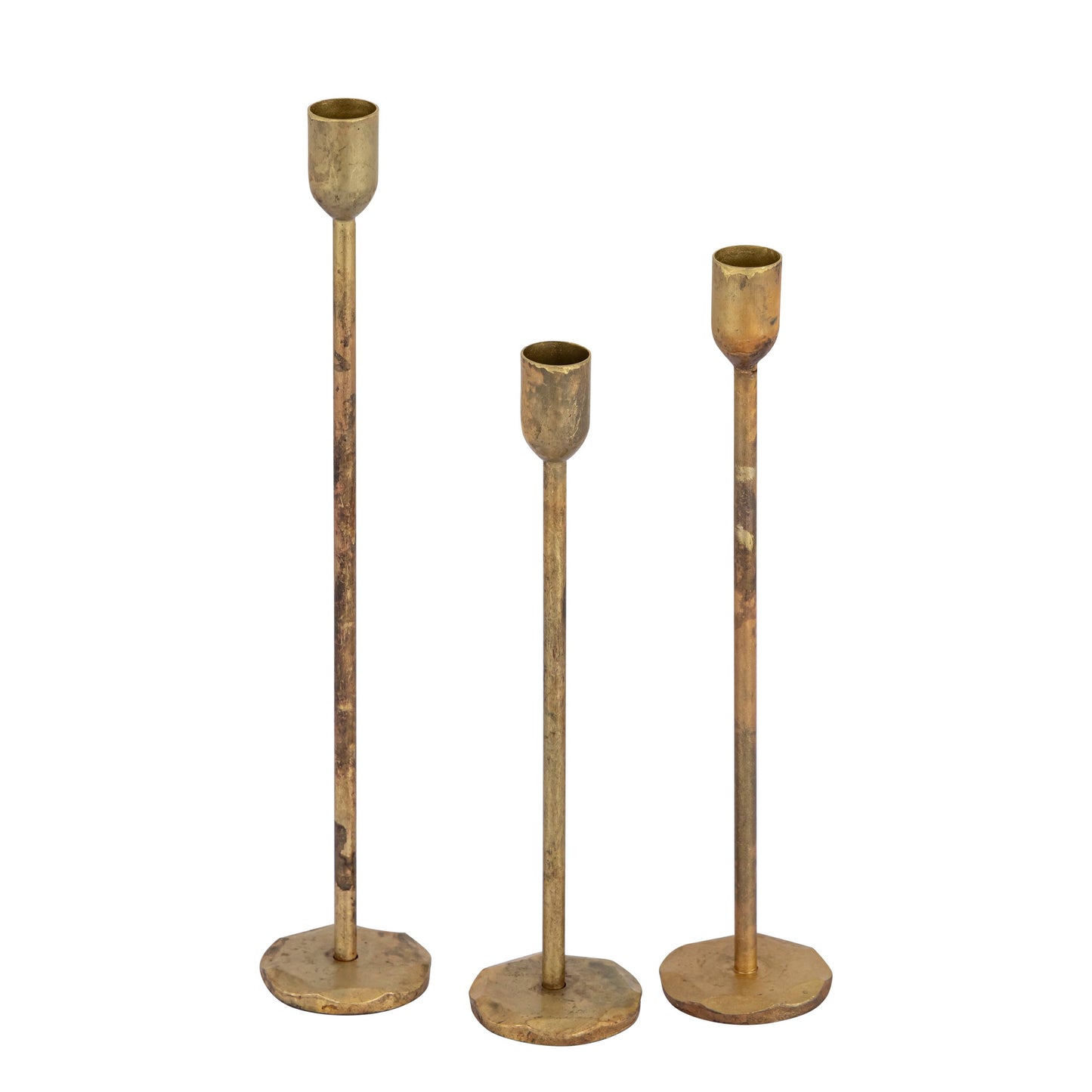 Tall Candle Holder Old Brass