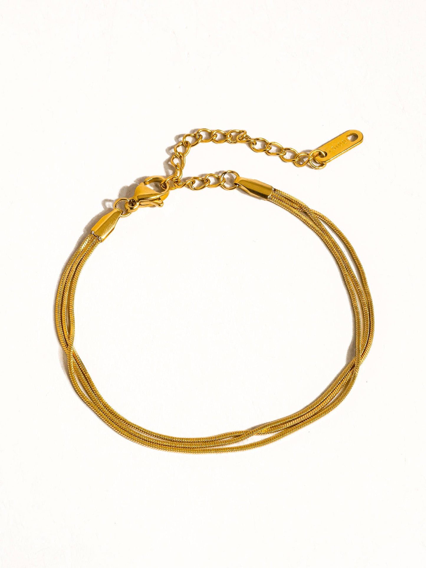 Germaine 18K Gold Non-Tarnish Classic Thin Chain Bracelet: Yellow Gold