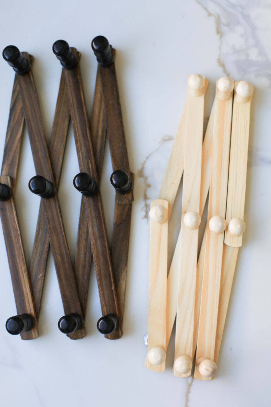 Wooden Coat Rack Wall Mounted: Brown
