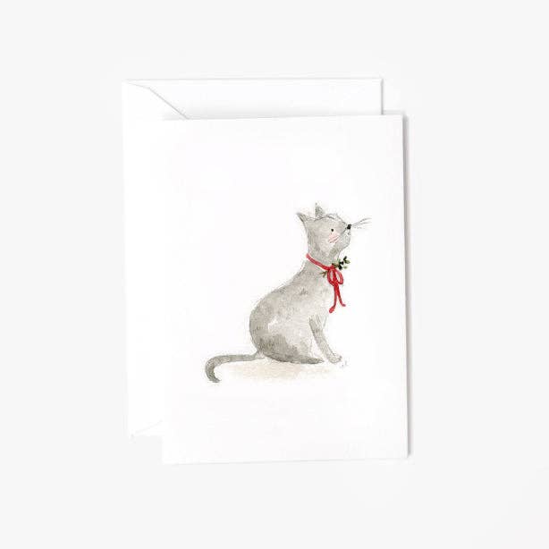 Christmas cat mini enclosure notecard