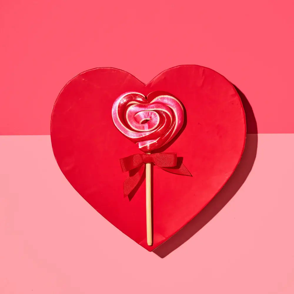 Handmade Heart-Shaped Lollipop - Wild Cherry - 2 oz