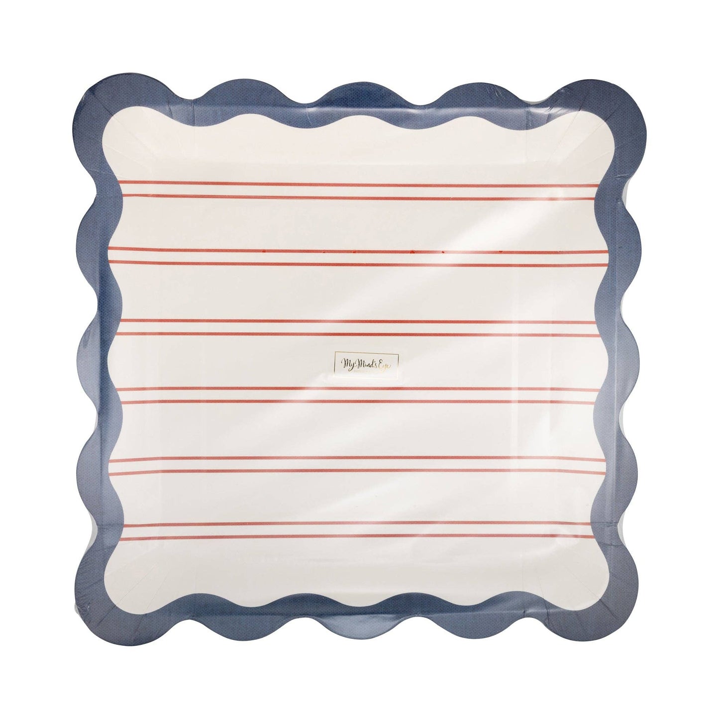 Red Stripes Paper Plate - 11"