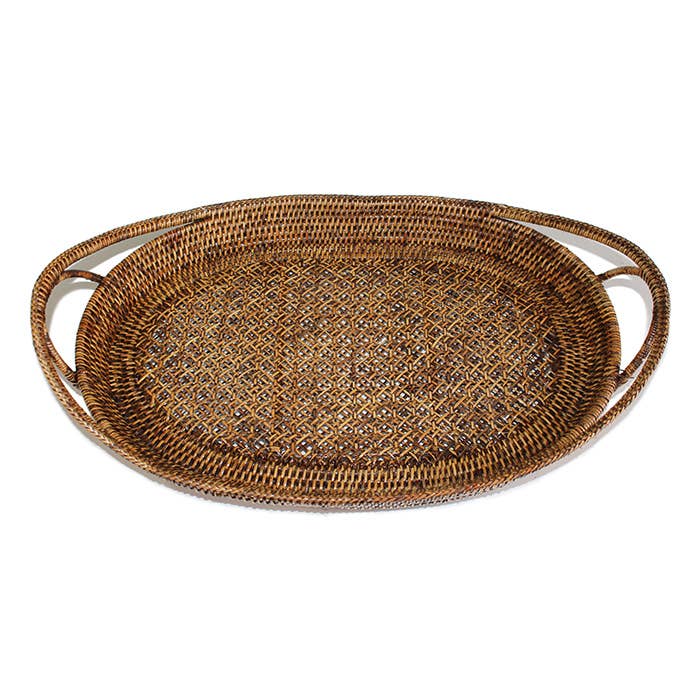 Oval Tray  Open Lace Weave