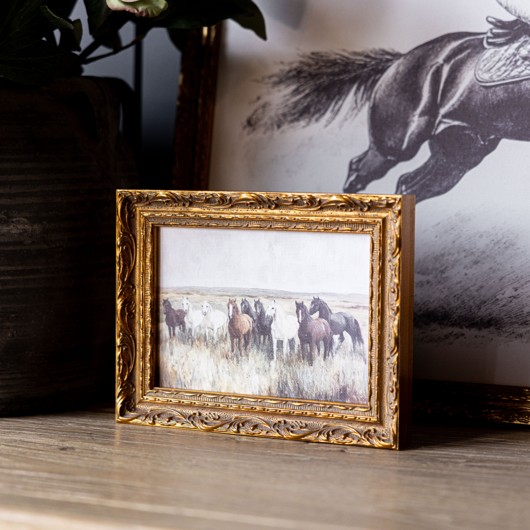 Monteverde Sketch | French Brass Gold Mould Framed Art: 8 x 10