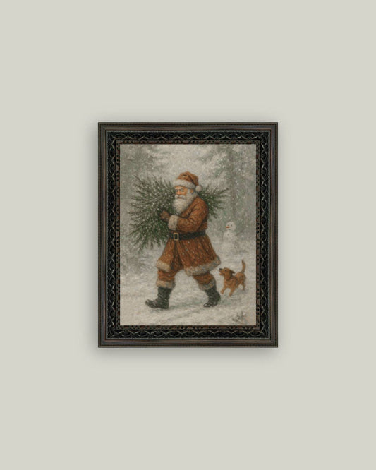 Santa with Tree: 8x10