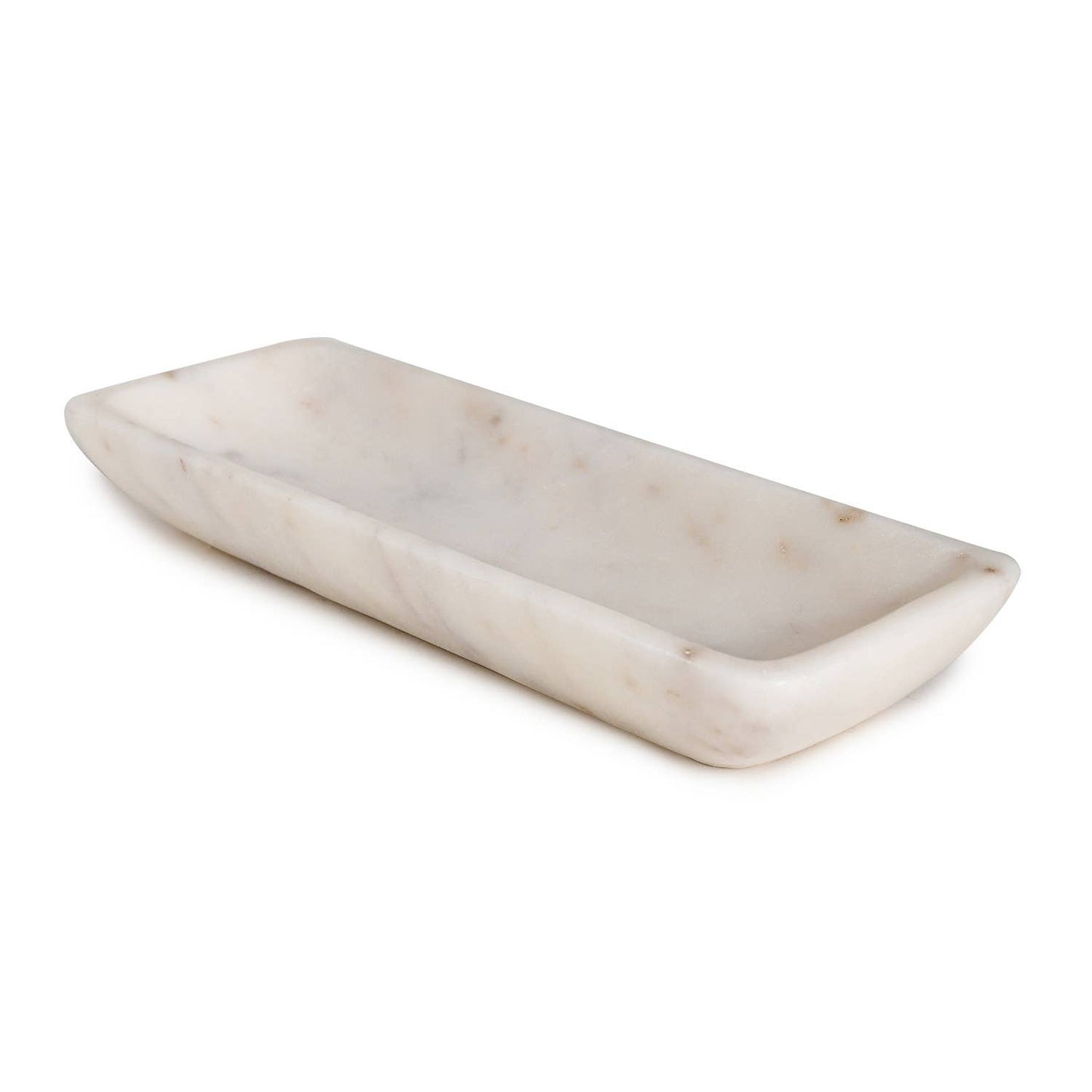 White Marble Round Edged Tray
