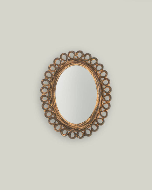 Scalloped Oval Mirror