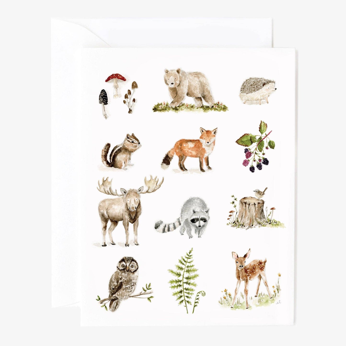 Woodland notecard