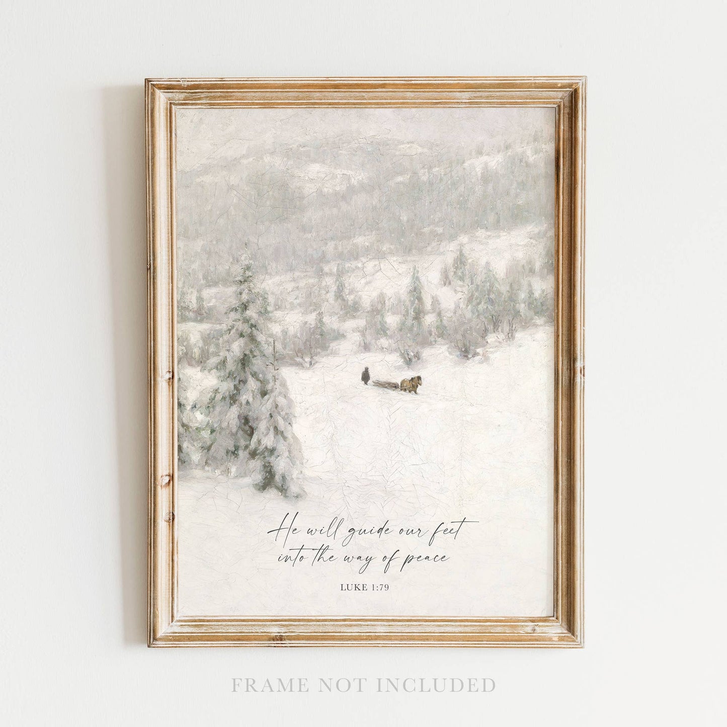 Way of Peace Christmas Wall Art Print Christian Decor: 5x7