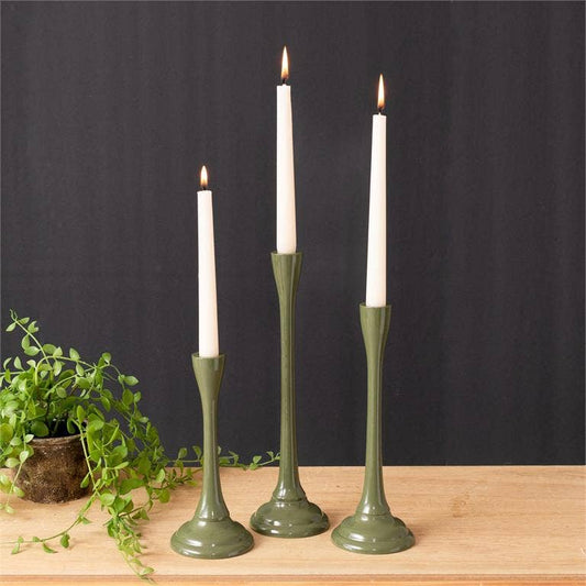 Green Taper Holder (Set of 3)