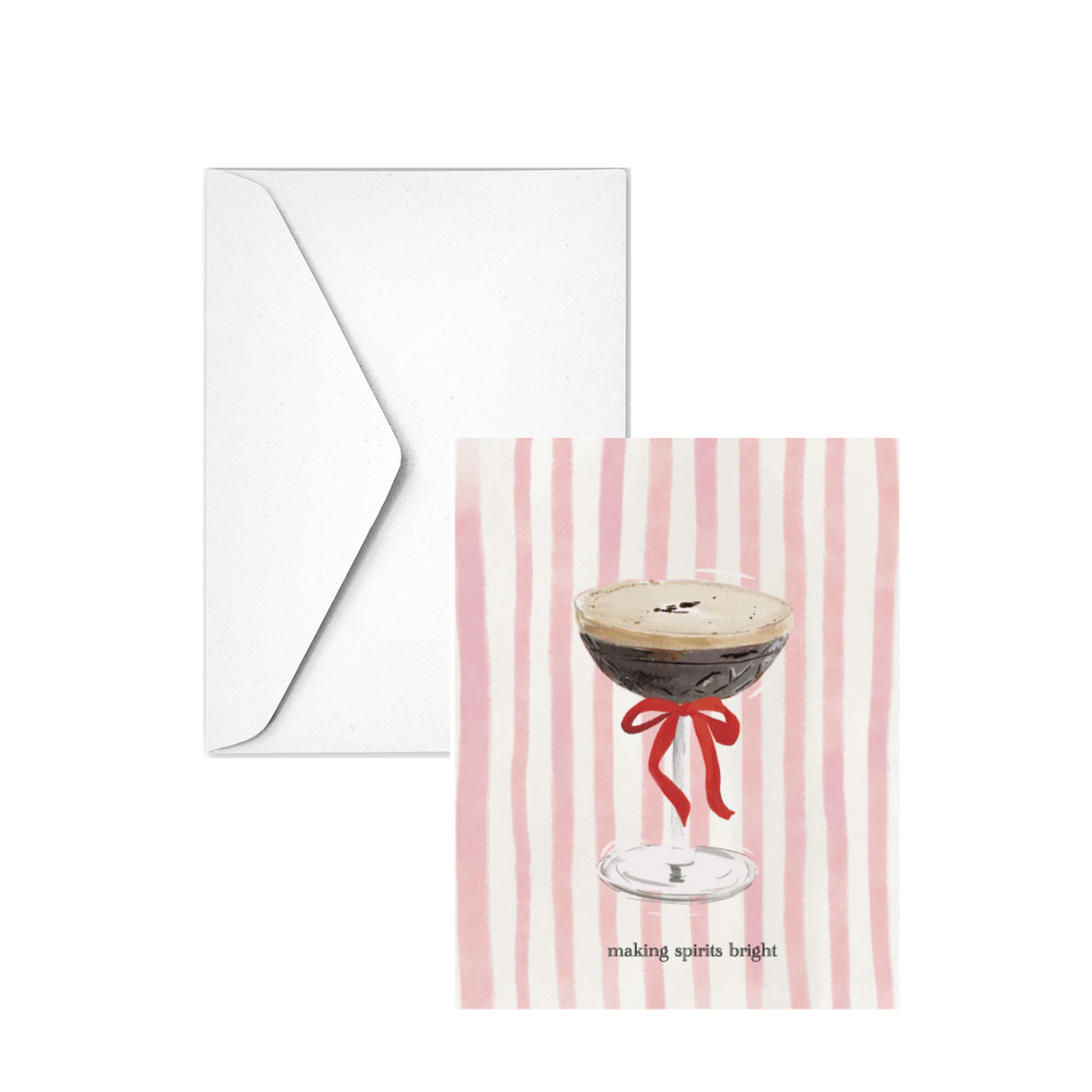ESPRESSO MARTINI HOLIDAY -MAKING SPIRITS BRIGHT-Note Card 