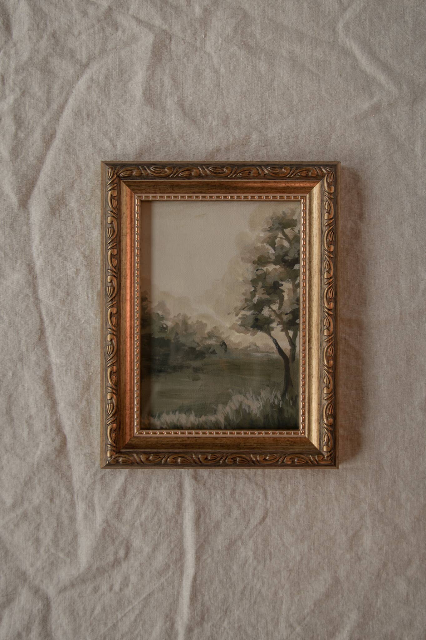 Antique Style Framed Art Print-Landscape-"Families Restored"
