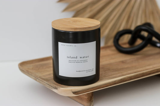 Black Ceramic Tumbler: Island Water