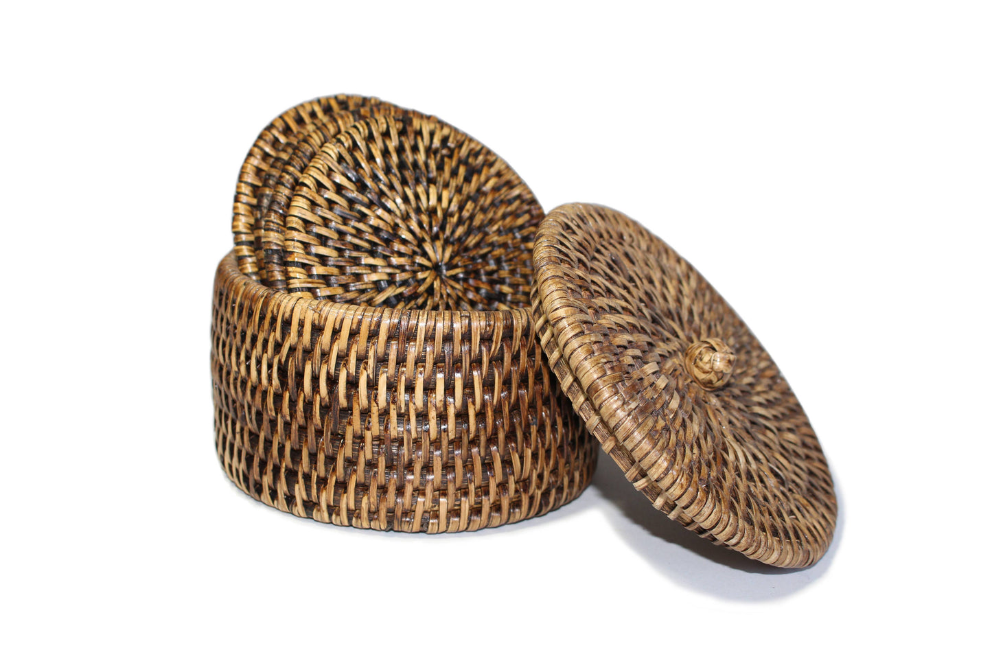 Round Coaster Set 6 w/ Box Knot
