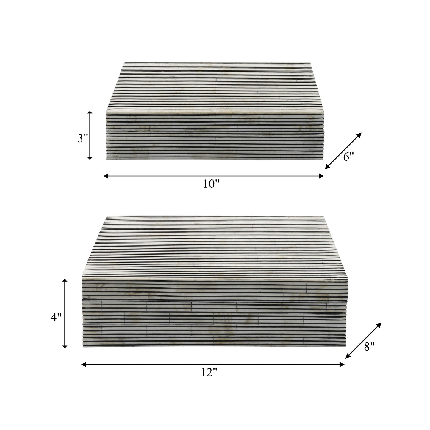 Decorative BoxBlack Resin Pinstripe