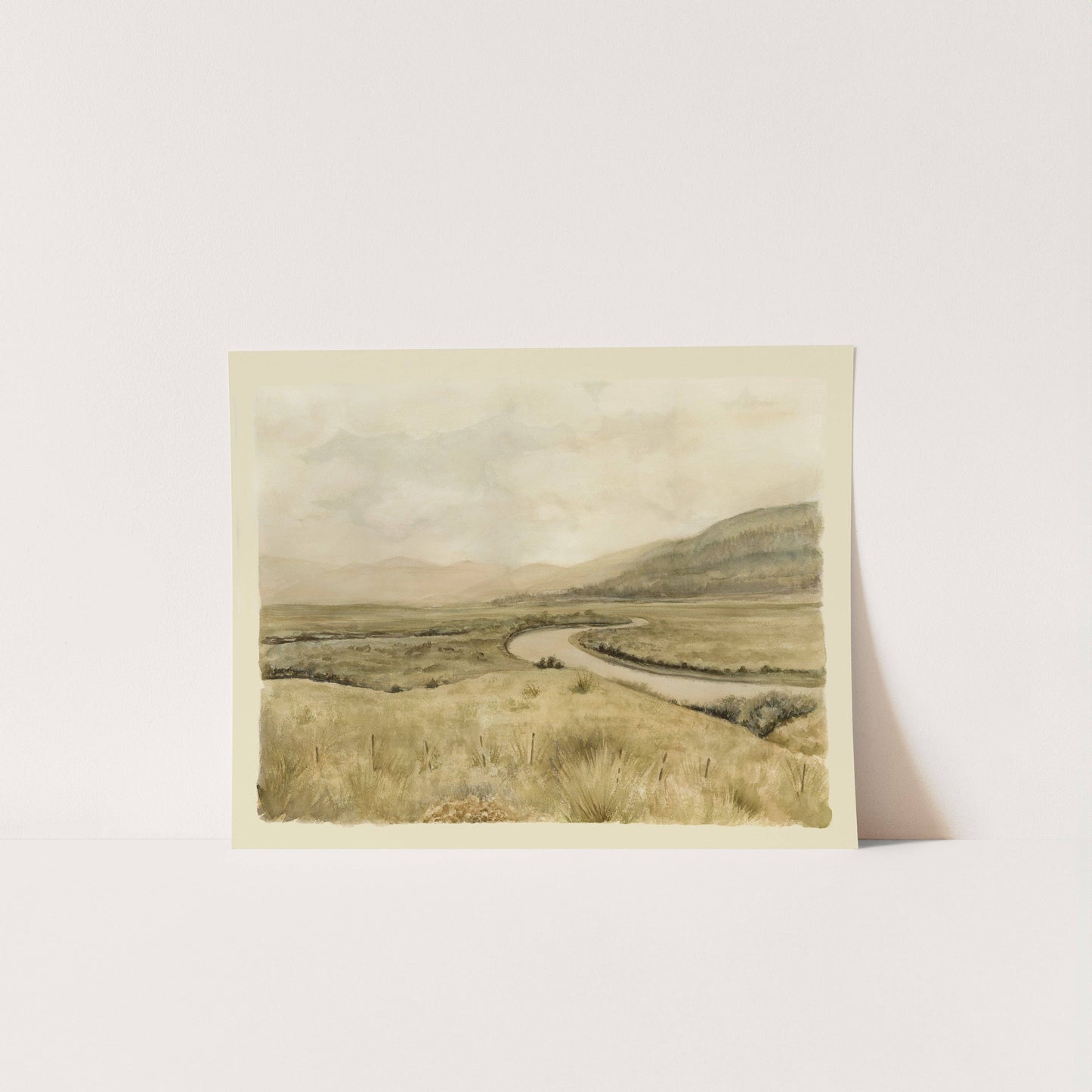 Around the Bend - Watercolor Giclée Paper Print: 5 x 7"