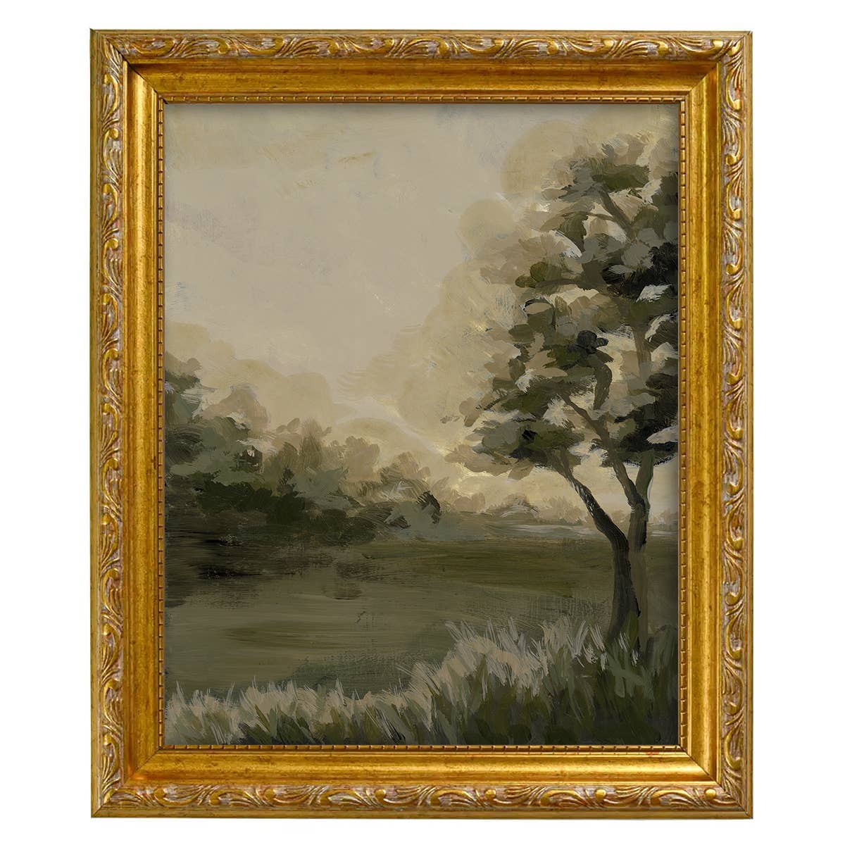 Antique Style Framed Art Print-Landscape-"Families Restored"