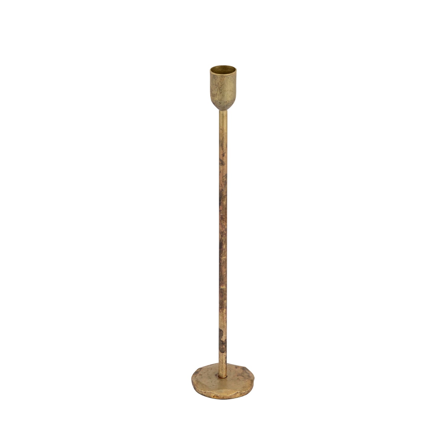 Tall Candle Holder Old Brass