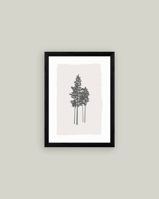 Two Trees Black and White: 11x15