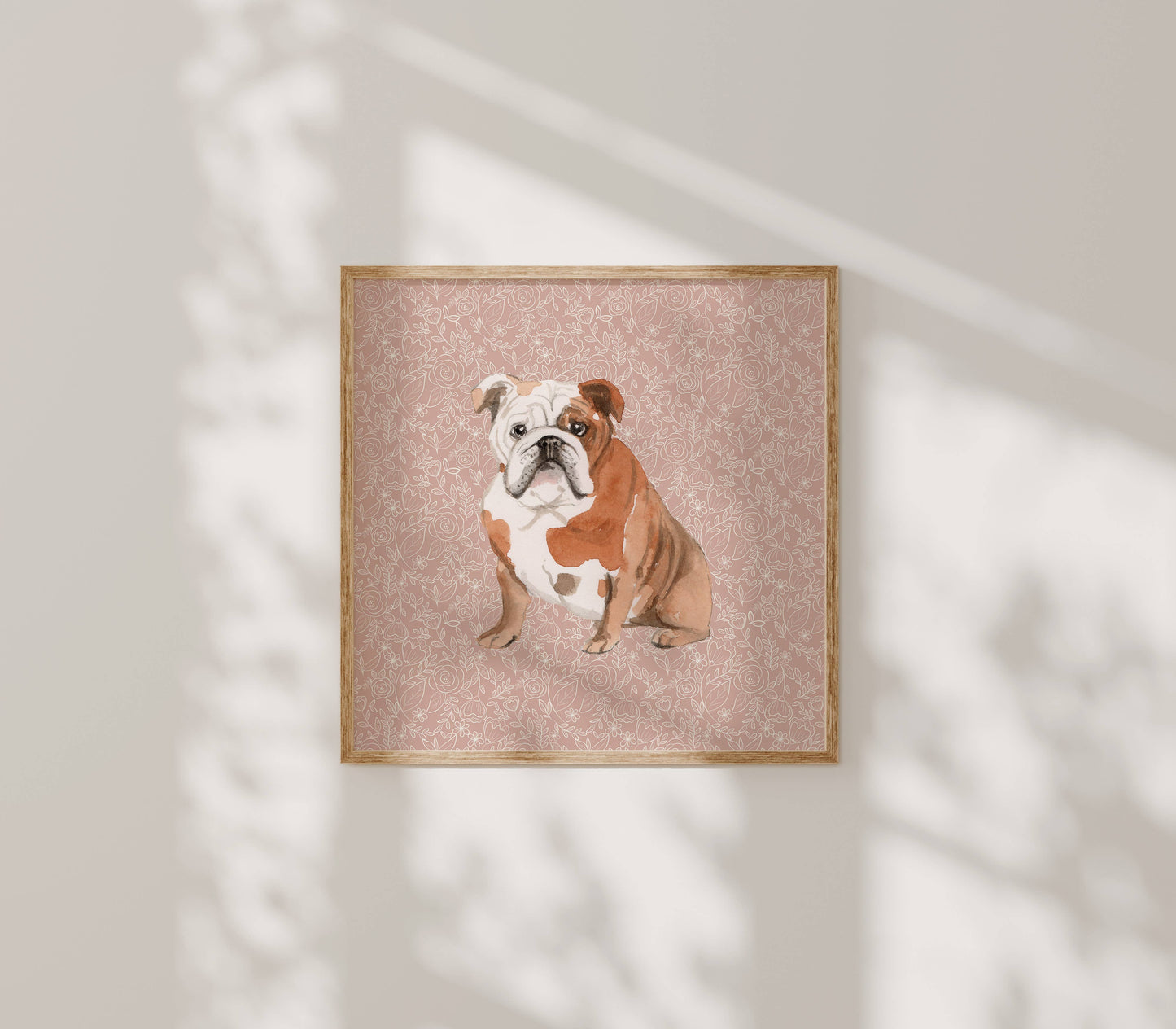 English Bulldog Wall Art: 5" x 7" (vertical)