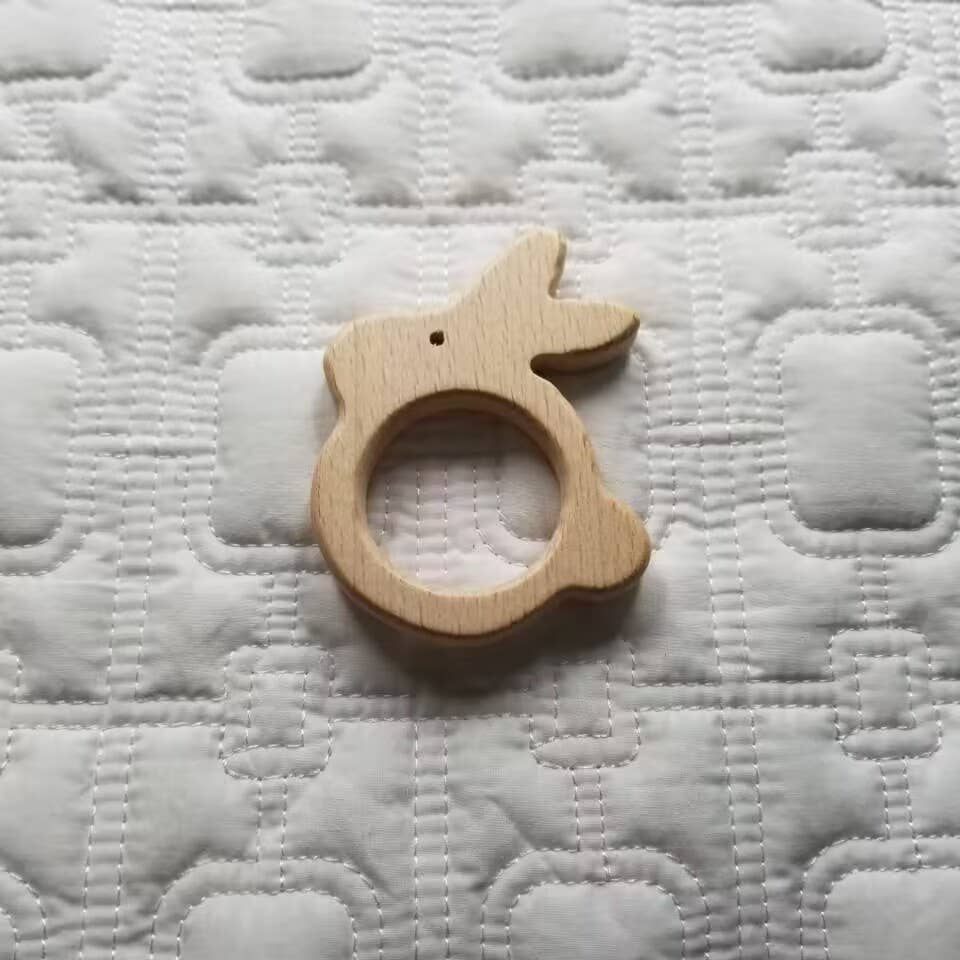 Easter Bunny Wood Teether Toy