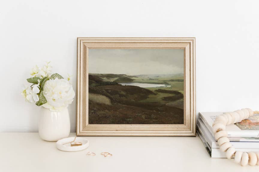 Vintage Landscape Print: 11x14in