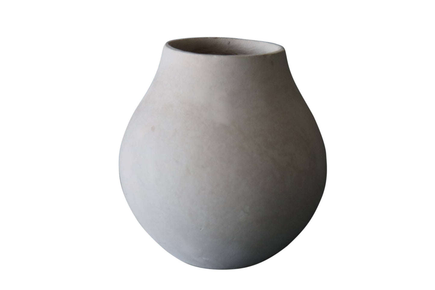 Paper Mache Vase White